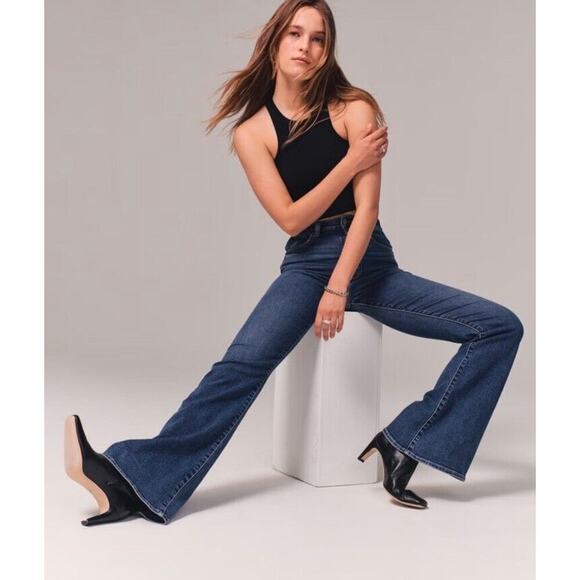 Abercrombie & Fitch Blue Flare Jeans - Picture 16 of 16